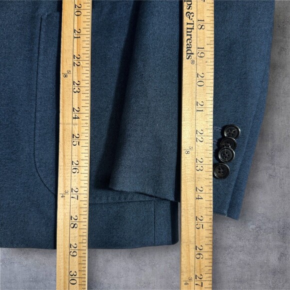 BANANA REPUBLIC Italian Fabric Slim fit 38R Mens Blazer Sport Coat Navy Jacket - Picture 8 of 13